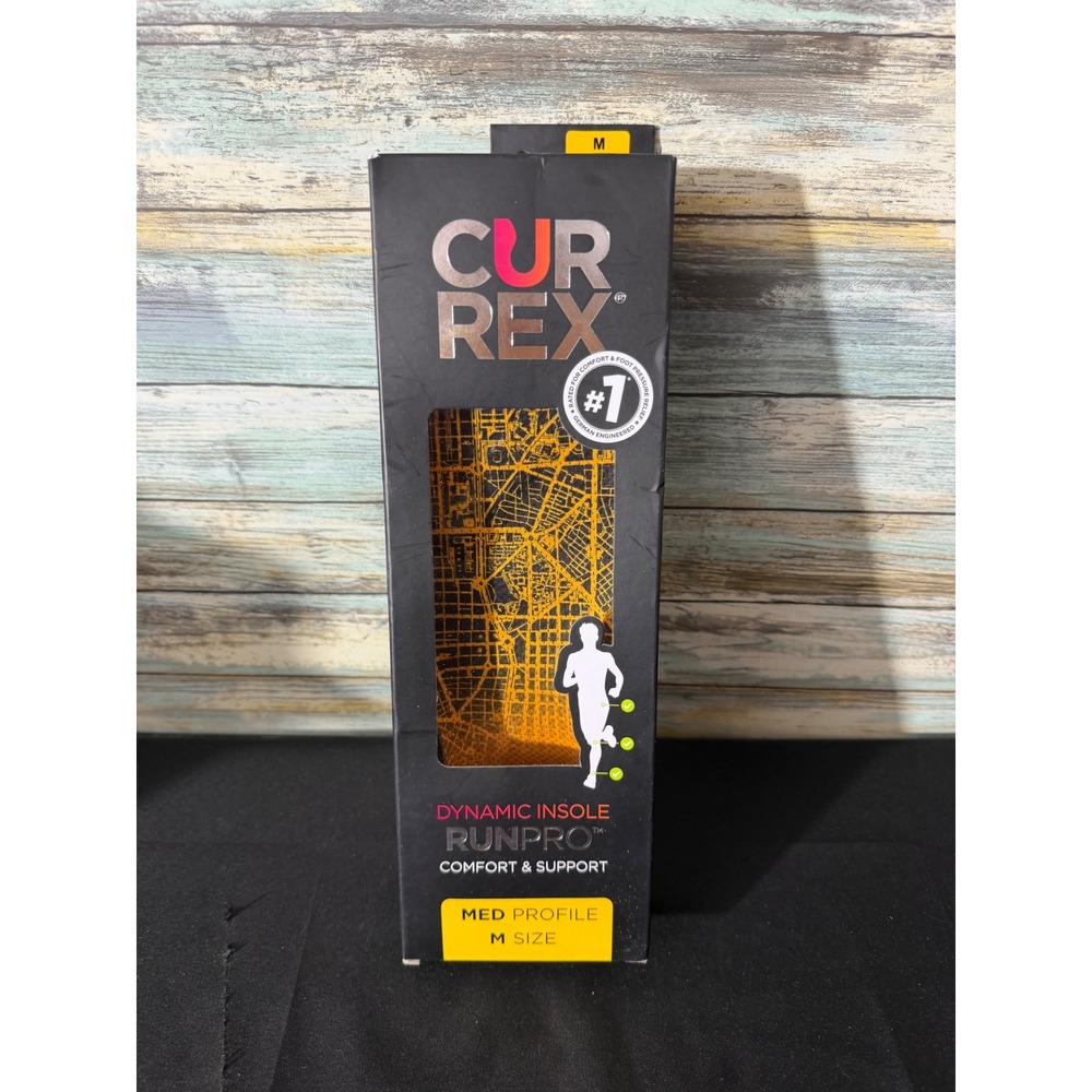 Currex RunPro Dynamic Insoles Size M Medium Profile Yellow New Comfort Support